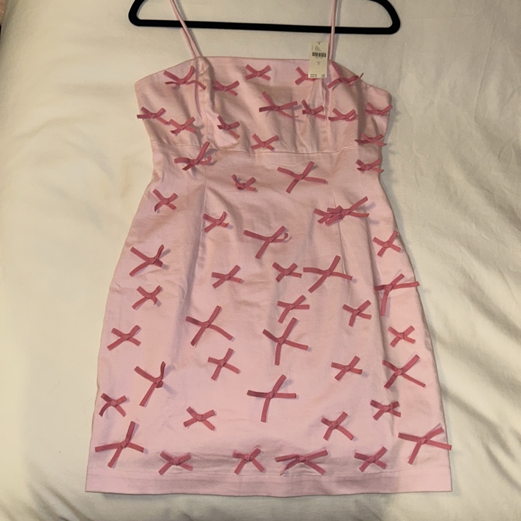 Nwt Brynne 3d Spaghetti-Strap Dress By Maeve - Anthropologie Bow Dress